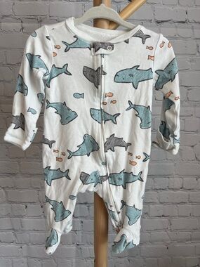 ⭐️⭐️PICK 5 / $20 Carter's Baby Shark-Print Footed One-Piece Pajamas